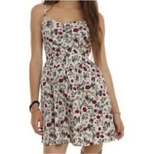 Hell Bunny | Poison Love Skull Floral Mini Dress Pin Up Rock Retro Whimsigoth S